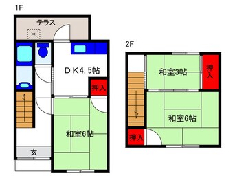 間取図 勝部3丁目テラスハウス