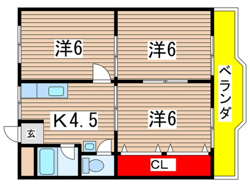 間取図 キャピタルビルド南武庫之荘