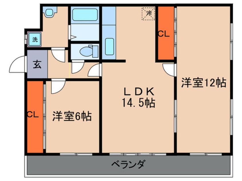 間取図 シャト－プリロ－ダⅡ