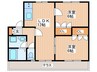 ポポラーレ桜園 2LDKの間取り