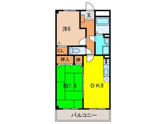 間取図 ハ－ティス宝塚Ⅱ