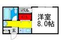 中西ワンル－ムの間取図