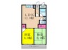 第三マンション北 2LDKの間取り