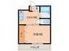 アンフィニィ・松ヶ丘 1DKの間取り