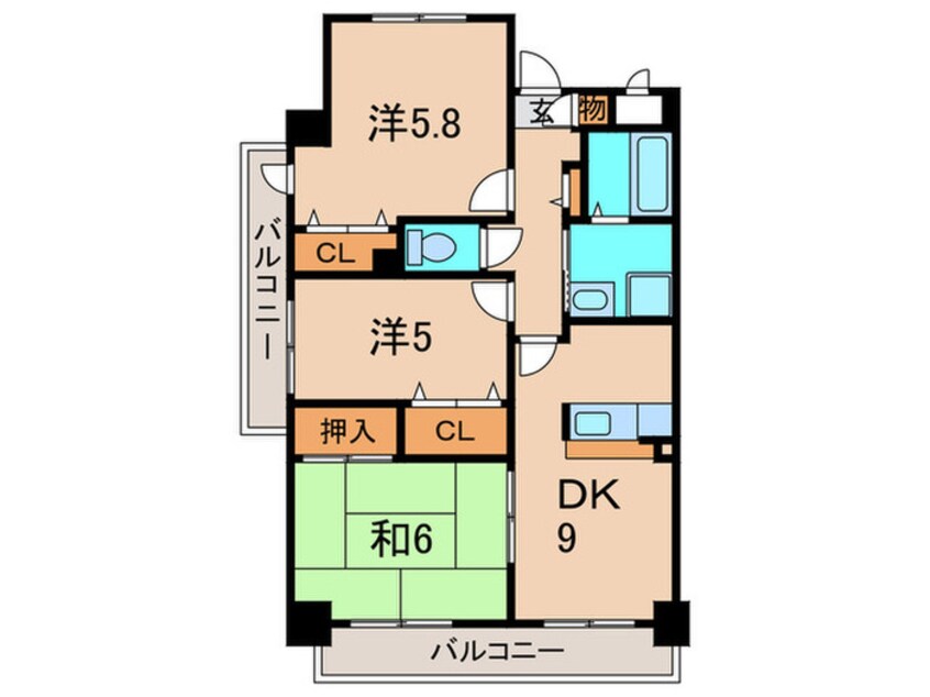 間取図 アビタシオン　アールデコ