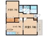 カーサＫＥＩⅡ 2DKの間取り