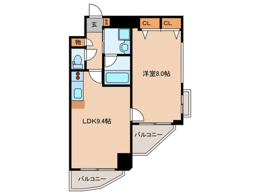 間取図 ビエラコート天神橋