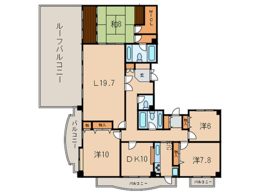 間取図 フォーシーズンズ芦屋