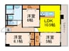 ライオンズマンション宝塚(303) 3LDKの間取り