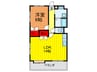 ブランド－ルＭⅢ 1LDKの間取り