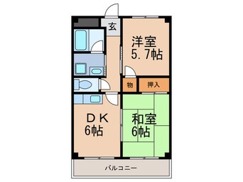 間取図 メゾン・ド・ヒラオカ・２番館