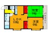麻亜呂コ－ポ 2LDKの間取り