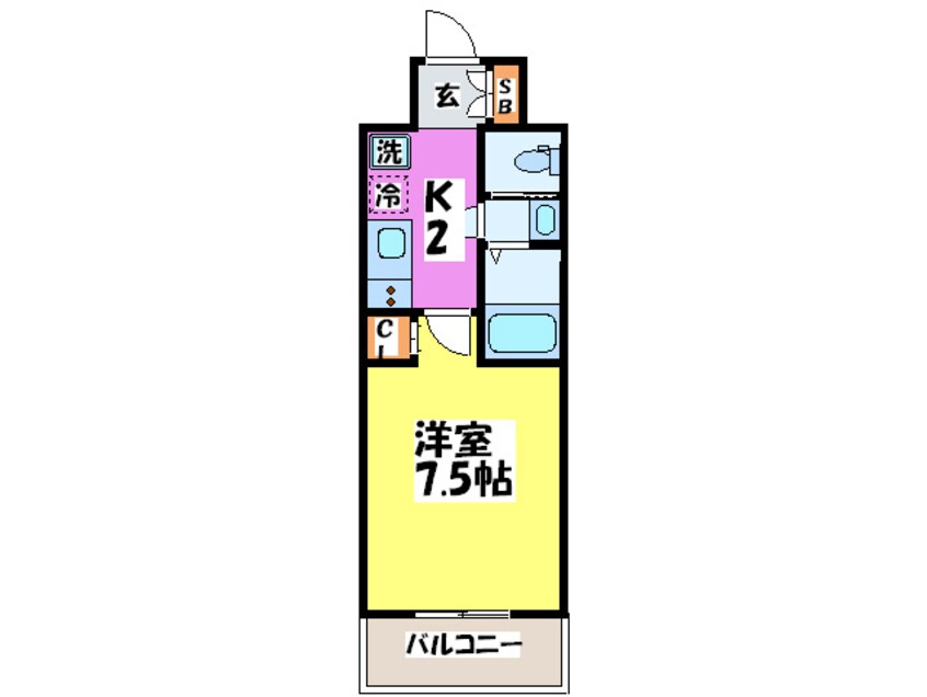 間取図 ミア・カ－サあわざ