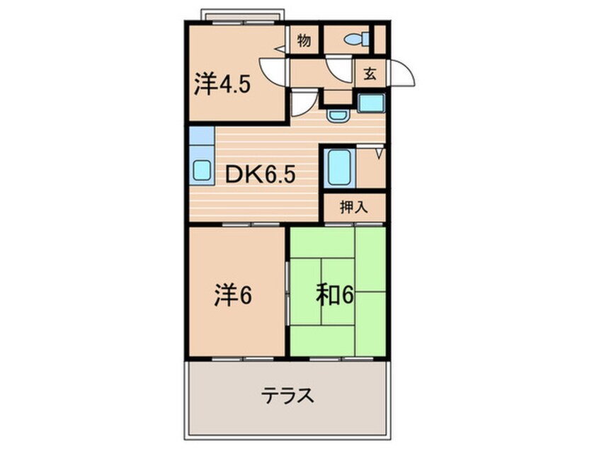 間取図 サンライフ北畑 A棟