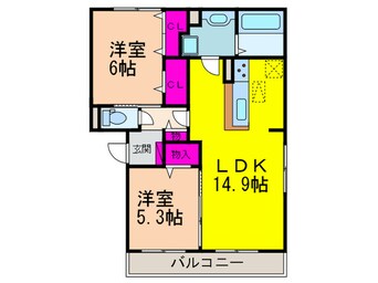 間取図 Casa Kawarada
