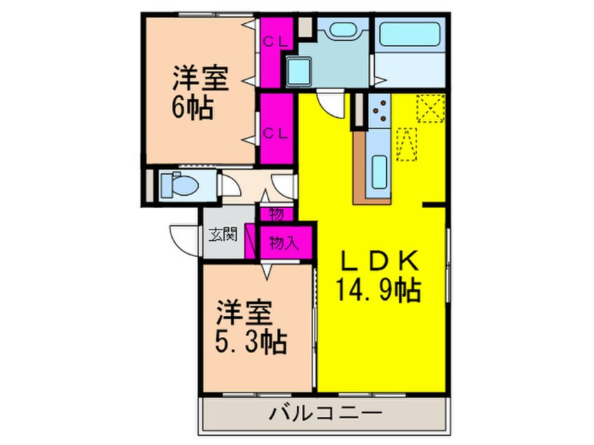 間取図 Casa Kawarada
