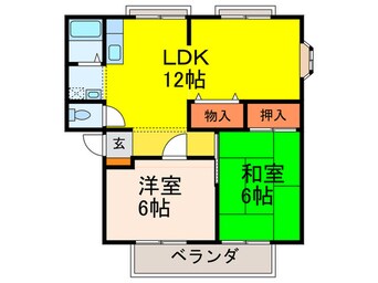 間取図 サンライフ北畑 B棟