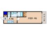 ブエナビスタ南草津 1Kの間取り