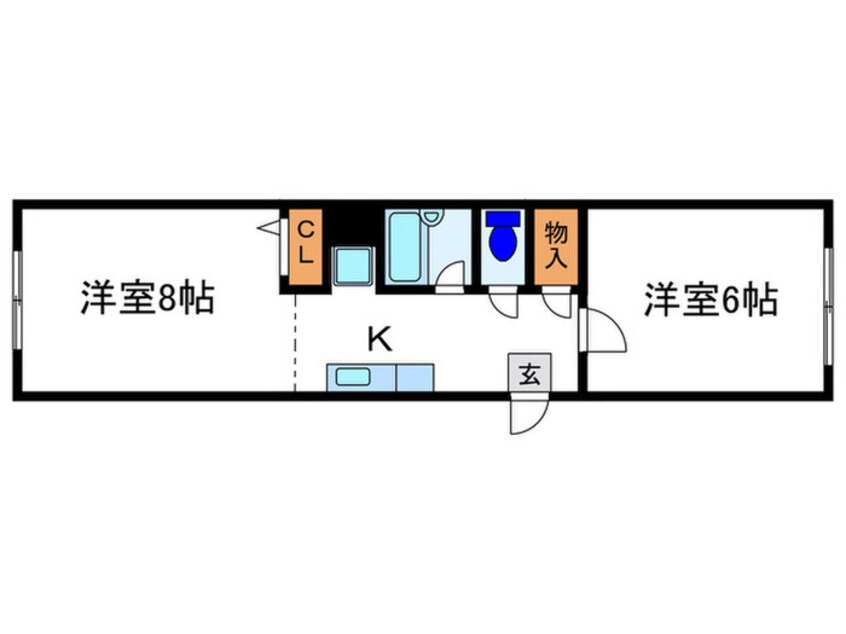 間取図 ハイツ岡町北