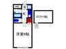 ハイツ岡町北 1Kの間取り