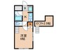 ハイツ岡町北 1Kの間取り