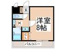 トレイズⅡ 1Kの間取り