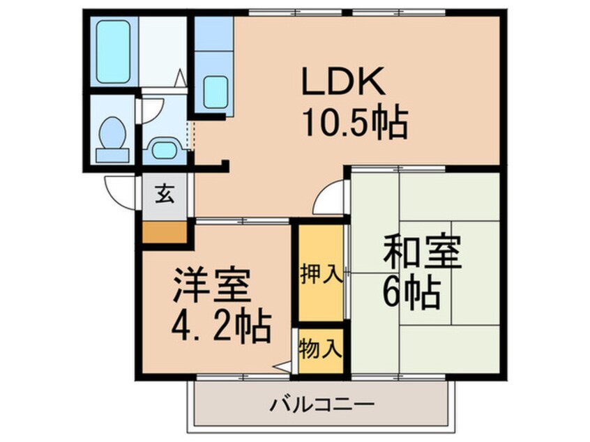間取図 サンライフ土山B棟