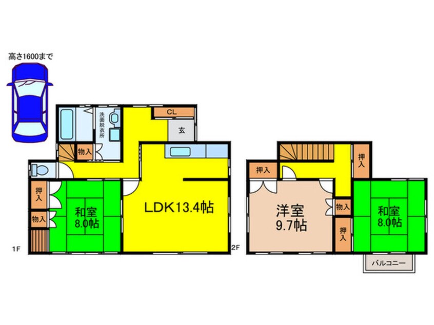 間取図 光風台６丁目貸家