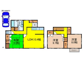 間取図 光風台６丁目貸家