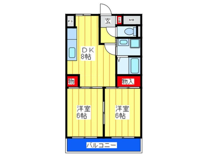 間取図 サンスクエア堀江