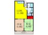 天王タウンハイツ 2LDKの間取り