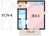 シティハウス高司 1Rの間取り