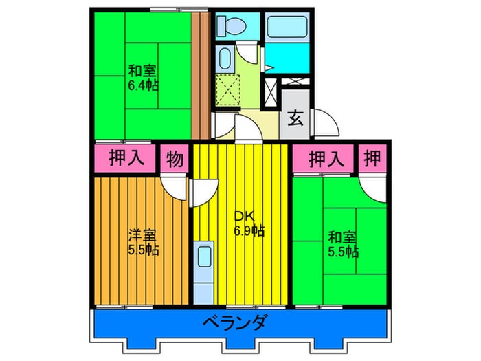 間取り図 タウニ－モイスンＢ棟