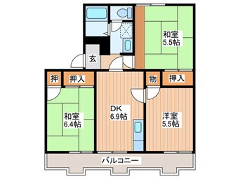 間取図 タウニ－モイスンＢ棟