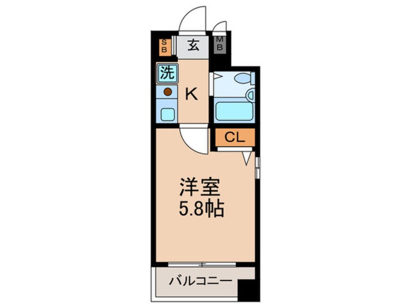 間取図 エスリ－ド京都河原町第３(809)