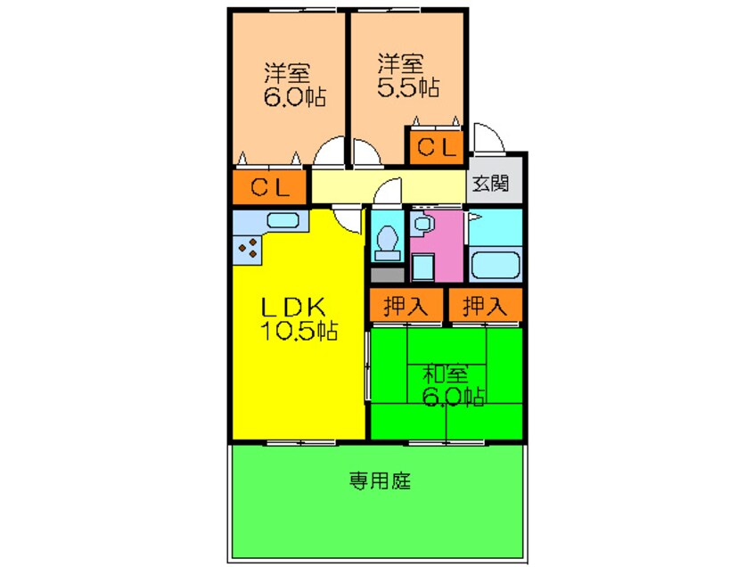 間取図 グリ－ンコ－トＢ棟