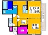 D-roomK・M金剛 1LDK+Sの間取り