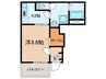 アニメ－ト松下２号館 1Kの間取り