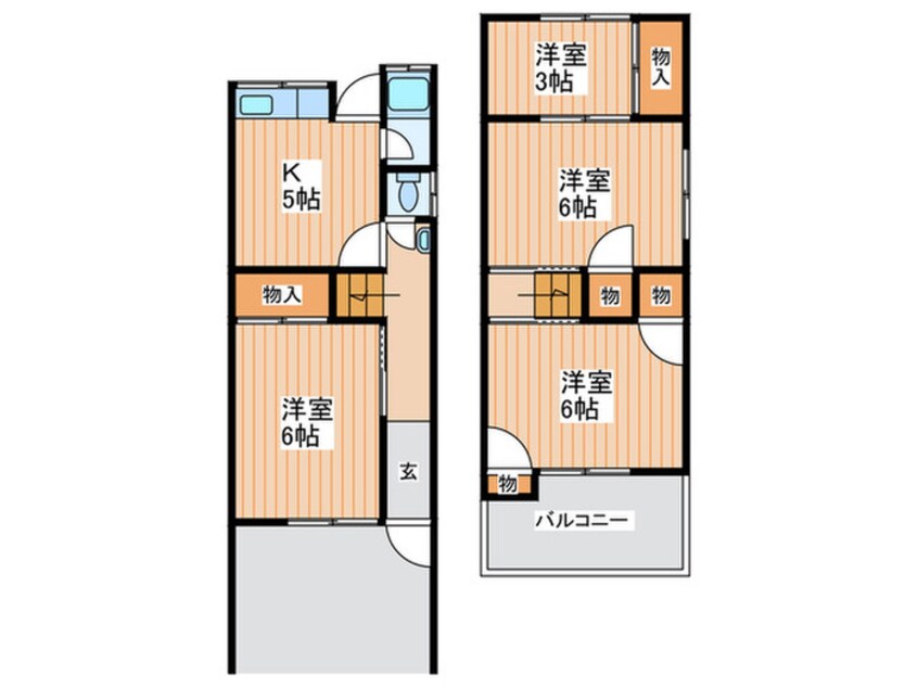 間取図 江瀬美一戸建て貸家