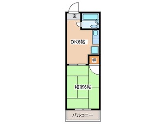 間取図 スリースター鶴町