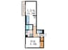 D-ROOM Sagarimatsu 1LDKの間取り