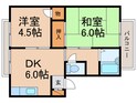 メロディハイツ高槻Ⅰの間取図