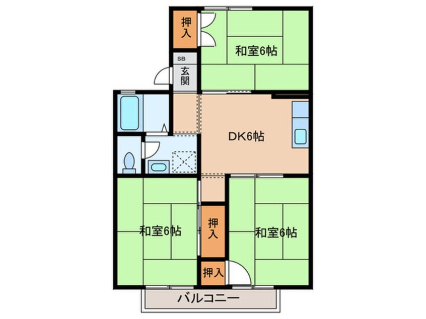 間取図 セジュ－ル正木