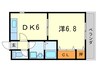 グレイス西宮北口　A棟 1DKの間取り