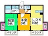 ラポ－ル新金岡 2LDKの間取り