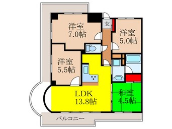 間取図 アズ・シュラーナ.ココ（201）