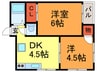 ルモン深江南 2DKの間取り