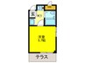 シャルマンフジ津久野弐番館 1Kの間取り