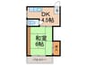 錦マンション 1DKの間取り