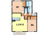 フェアリ－南館 2LDKの間取り